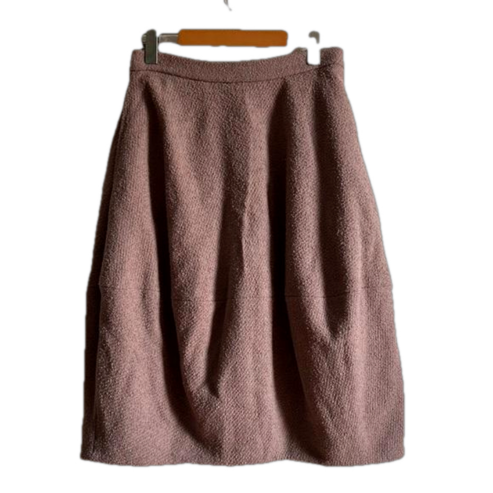 COS Light Pink Wool Flare Skirt